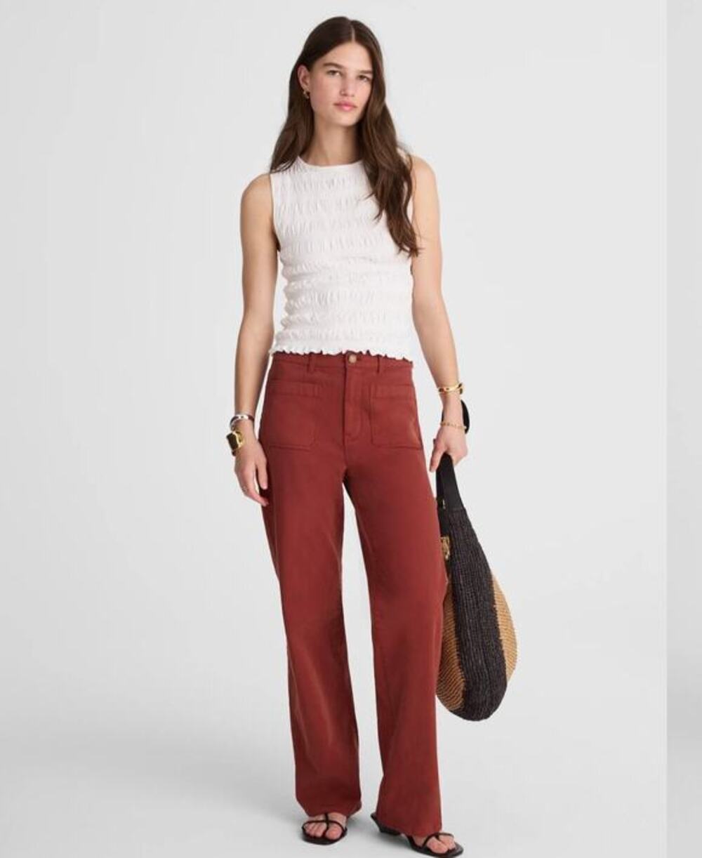 Madewell Burgundy Emmit Wide Leg Pant Size 29